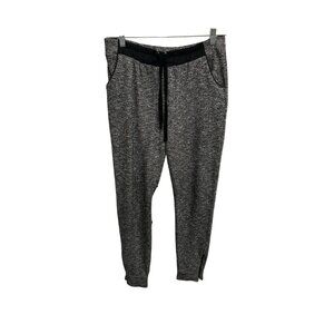 Iris Los Angeles Gray Soft Elastic Waistband Drawstring Knit Jogger Pants Size L
